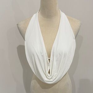 Elegant White Halter Top